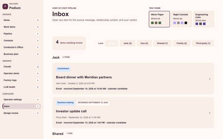 Desert Rose, Inbox (sample data)