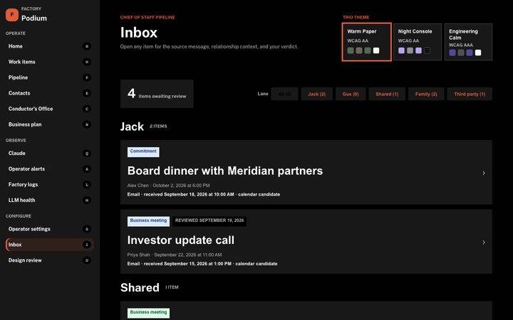 Night poster, Inbox (sample data)