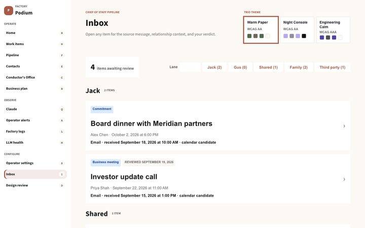 Rodeo leather, Inbox (sample data)